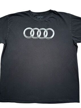 Audi Luxury Cars Vehicles German Automotive Classic 4-Rings Logo Mens t-shirt XL